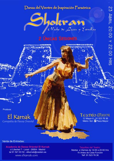 Espectaculo Danza del Vientre de Yasmina Andrawis Shokran - Teatro Mayor